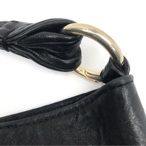 Paolo Masi 100% Black Leather Convertible Shoulder Bag / Clutch - Picture 10 of 16